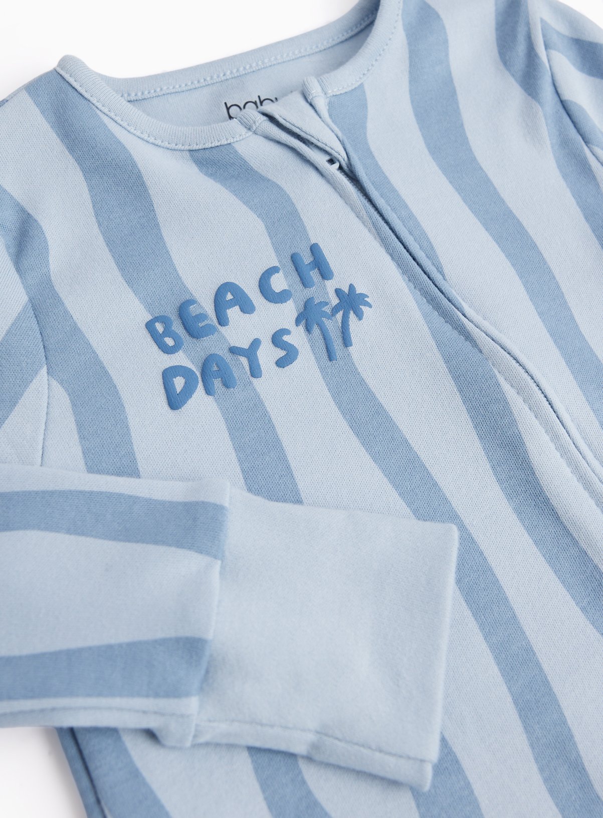Wavy Stripe Print Sleepsuits 3 Pack Up to 1 mth - Image 2 thumbnail
